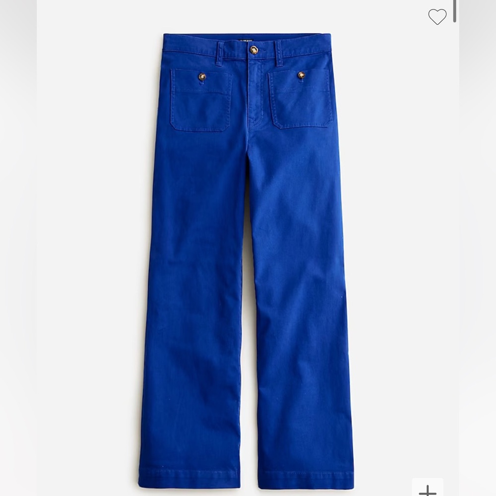 J Crew Sailor slim wide-leg chino pant
In Harbor View (blue), size 35